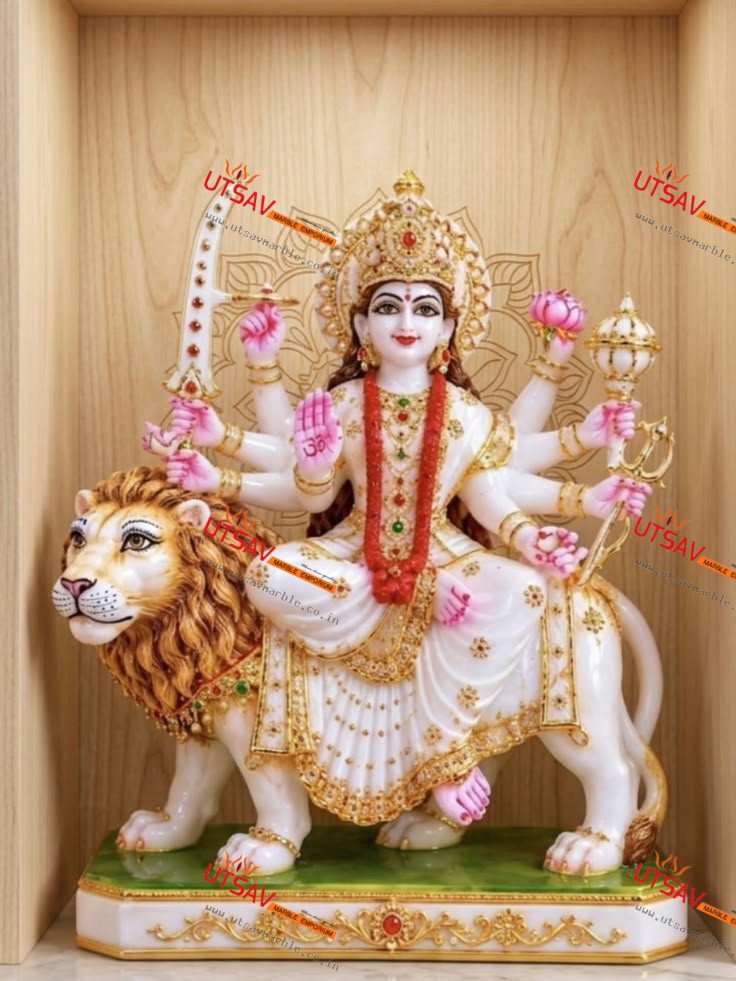 Marble Durga matha idol