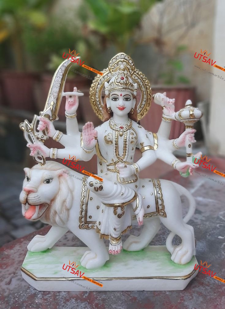 Premium Marble Durga Mata Statue
