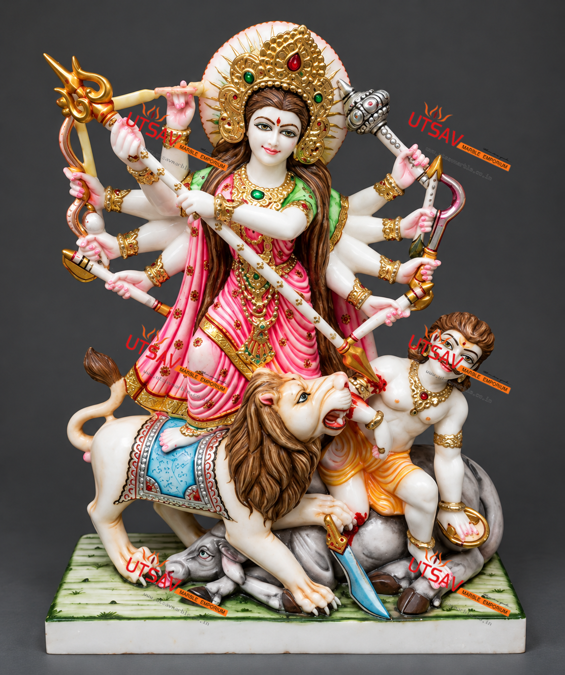Luxury Marble Durga Mata Statue